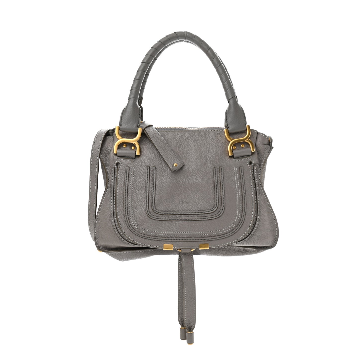 Calfskin Medium Marcie Satchel Cashmere Grey