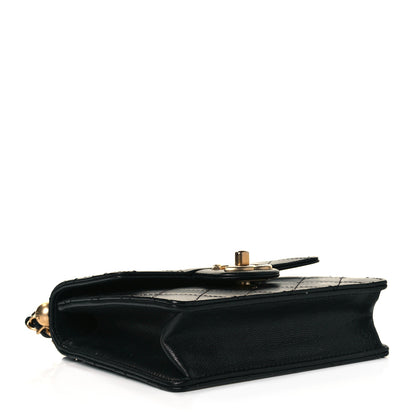 Chanel Goatskin Quilted Chic Pearls Flap Black 4 of 15