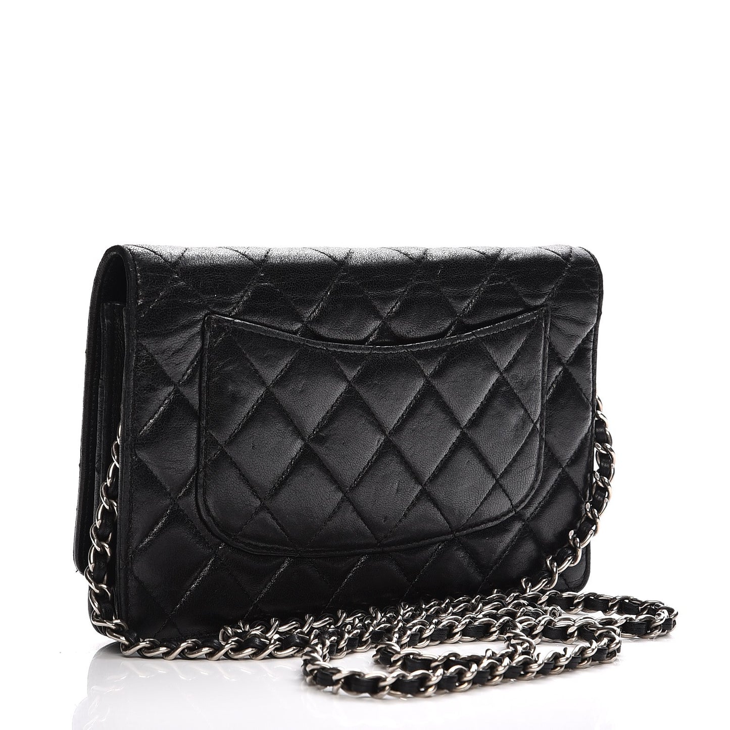 Lambskin Quilted Reissue Wallet On Chain WOC Black