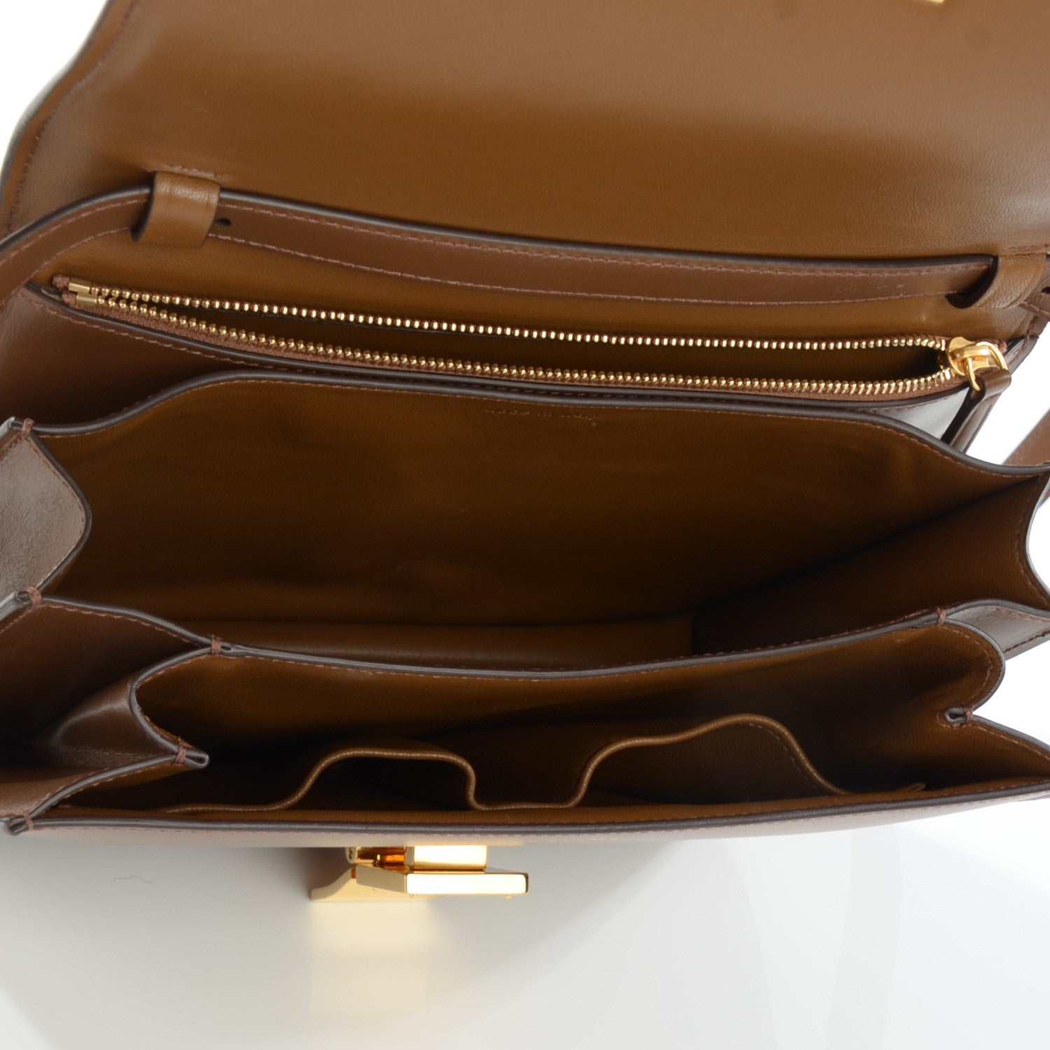 Celine Smooth Calfskin Medium Classic Box Flap Bag Chestnut 5 of 8