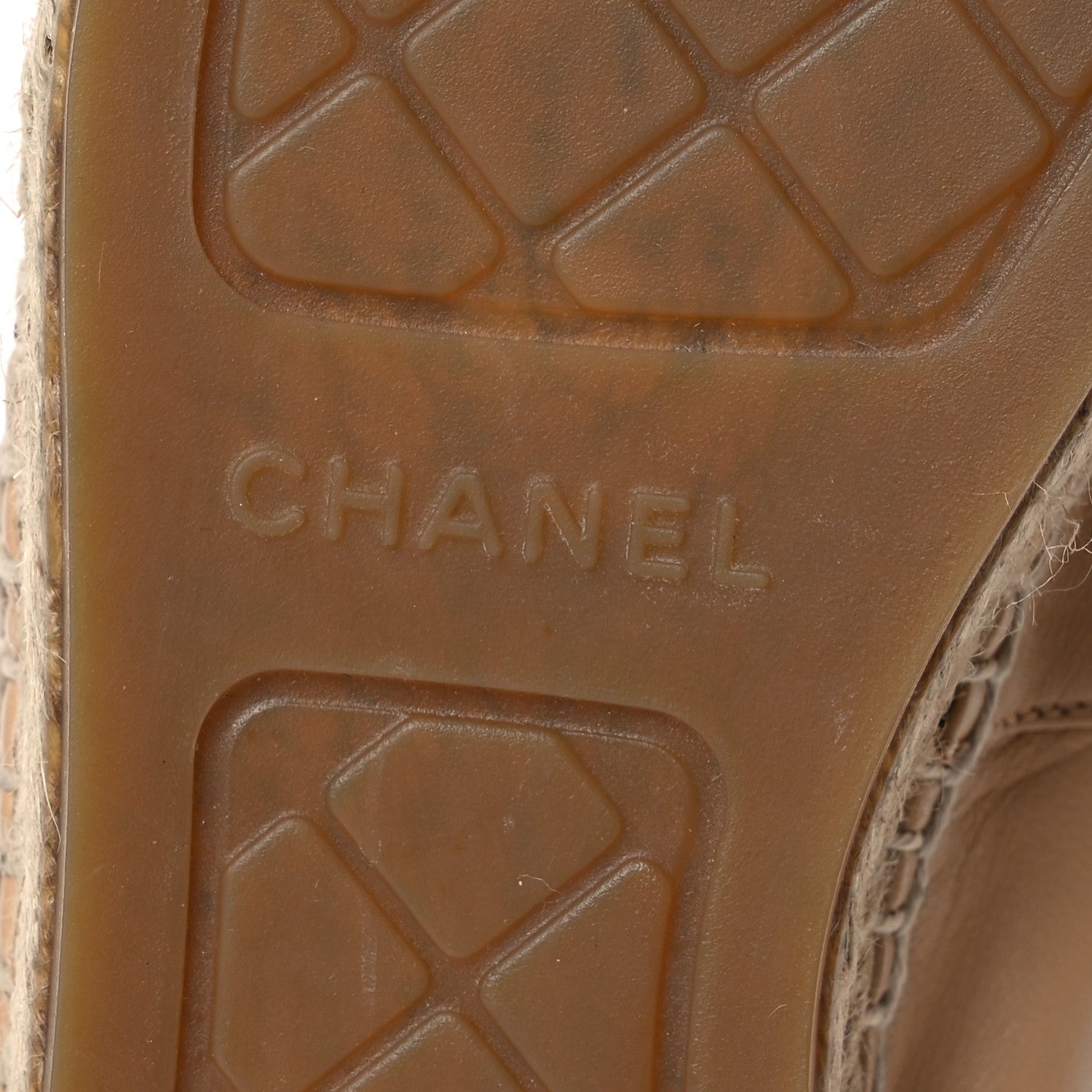 Chanel Lambskin CC Espadrilles 40 Beige Black 7 of 15