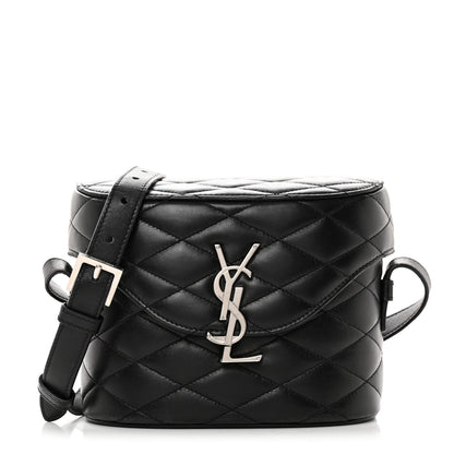 Saint Laurent Lambskin Quilted Monogram June Box Bag Black 1 of 13