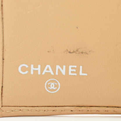 Chanel Calfskin Quilted Cambon Bi-Fold Wallet Beige Black 7 of 9
