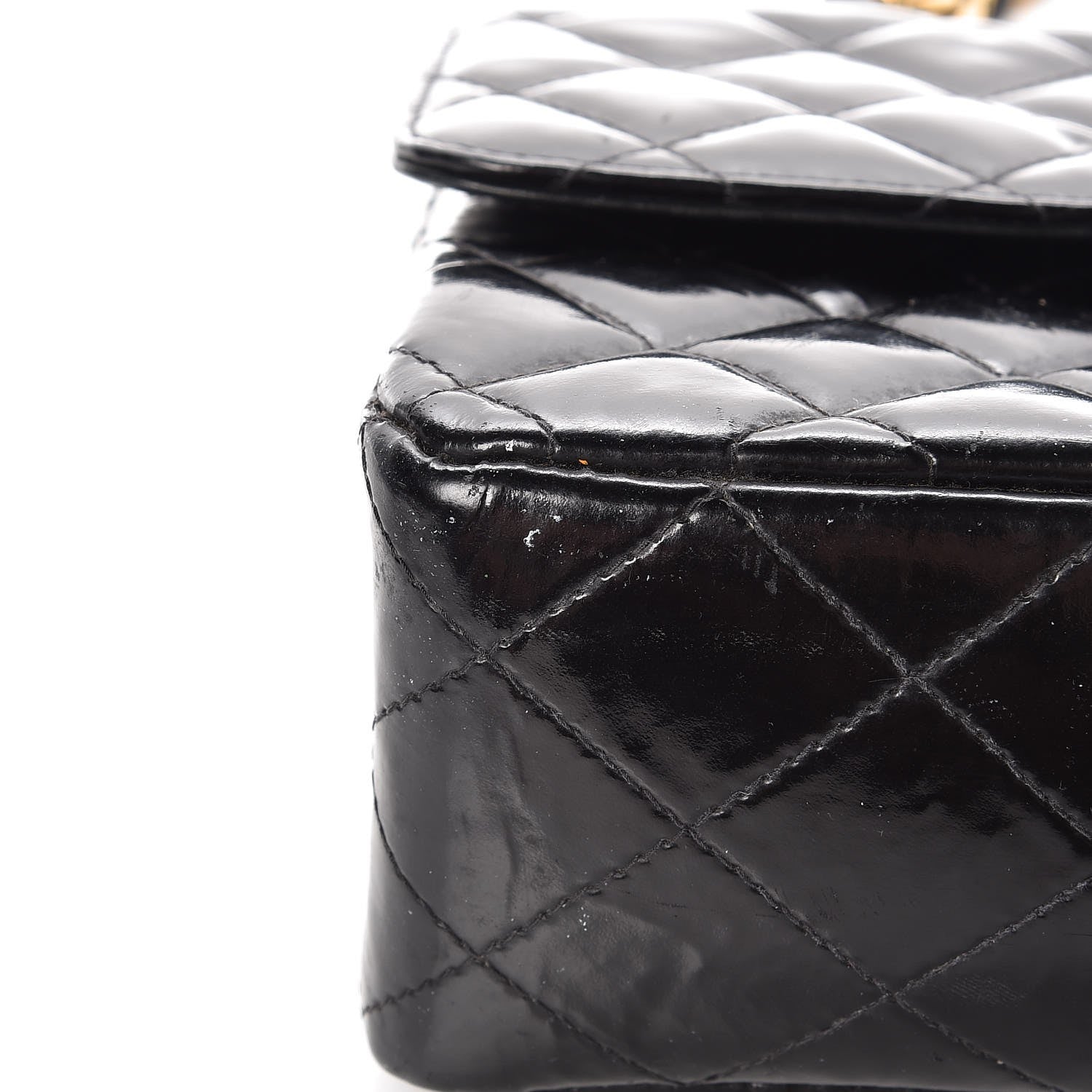 Chanel Patent Quilted Medium Double Flap Black 13 of 18