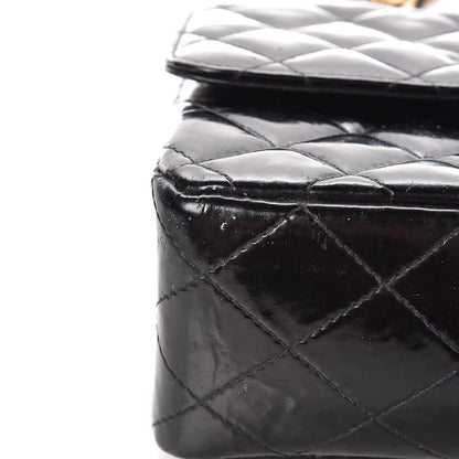 Chanel Patent Quilted Medium Double Flap Black 13 of 18