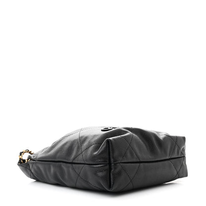 Chanel Shiny Caviar Quilted Monochrome Mini Chanel 22 Black 4 of 11