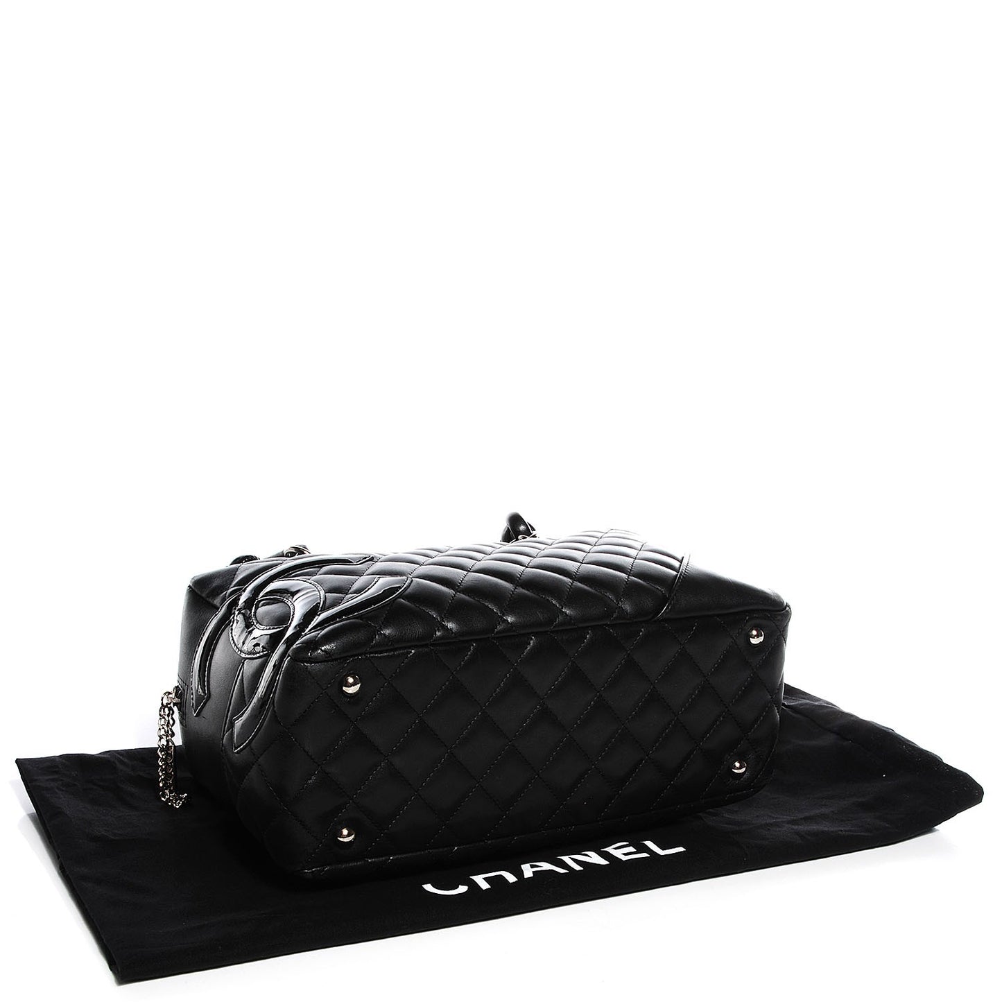 Calfskin Quilted Large Cambon Bowler Black