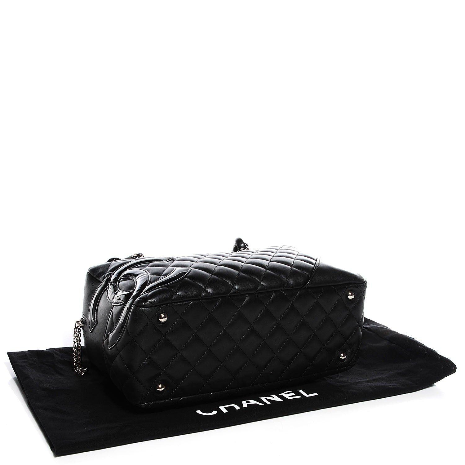 Chanel Calfskin Quilted Large Cambon Bowler Black 4 of 7