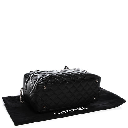 Chanel Calfskin Quilted Large Cambon Bowler Black 4 of 7