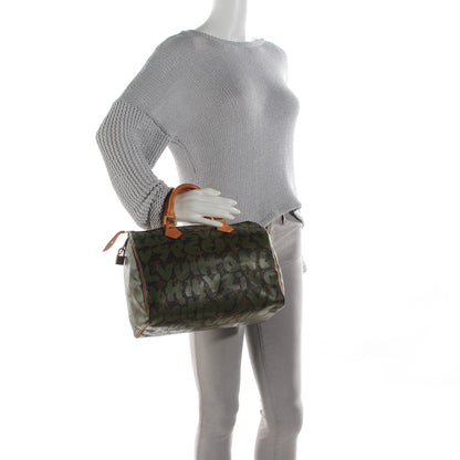 Louis Vuitton Monogram Graffiti Speedy 30 Kaki 2 of 7