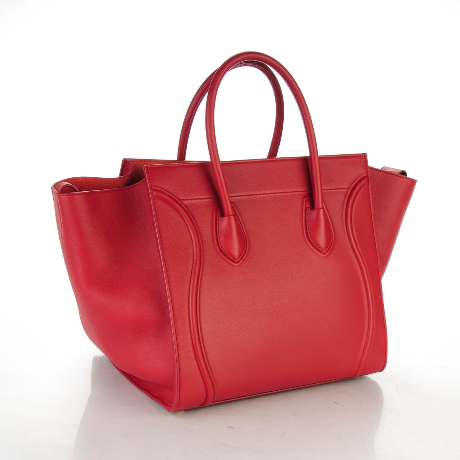Celine Supple Calfskin Medium Phantom Luggage Red 3 of 8
