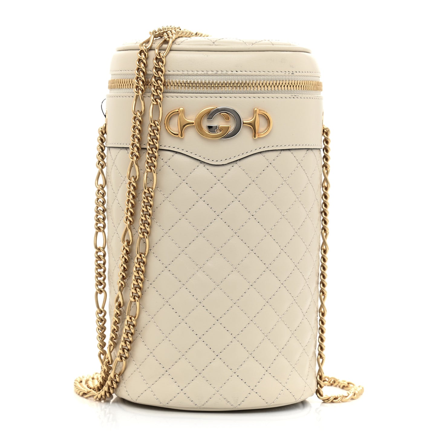 Calfskin Trapuntata Zumi Belt Bag Off White
