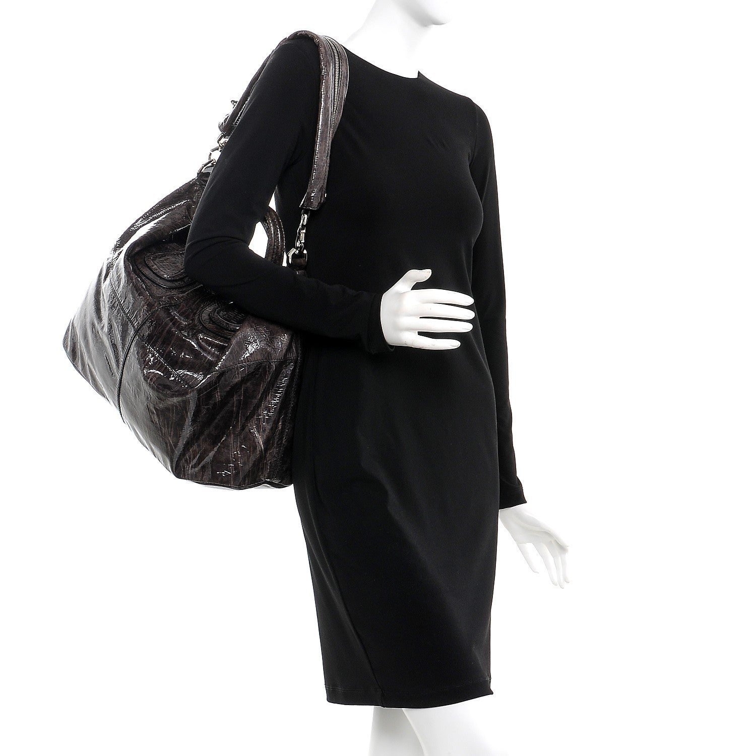 Givenchy Crinkled Patent Leather Large Nightingale Brown 2 of 10