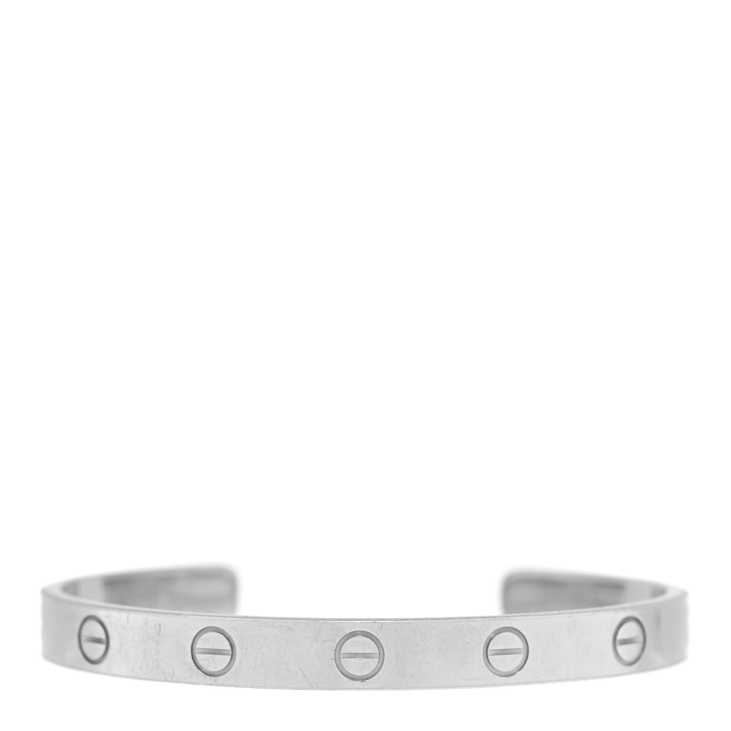 Cartier 18K White Gold LOVE Cuff Bracelet 16 1 of 4