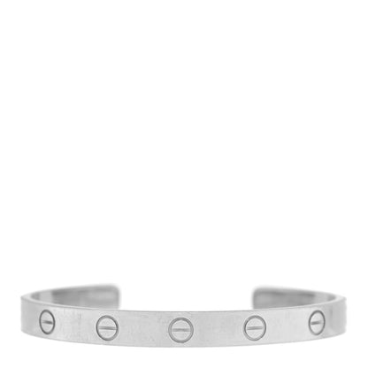 Cartier 18K White Gold LOVE Cuff Bracelet 16 1 of 4