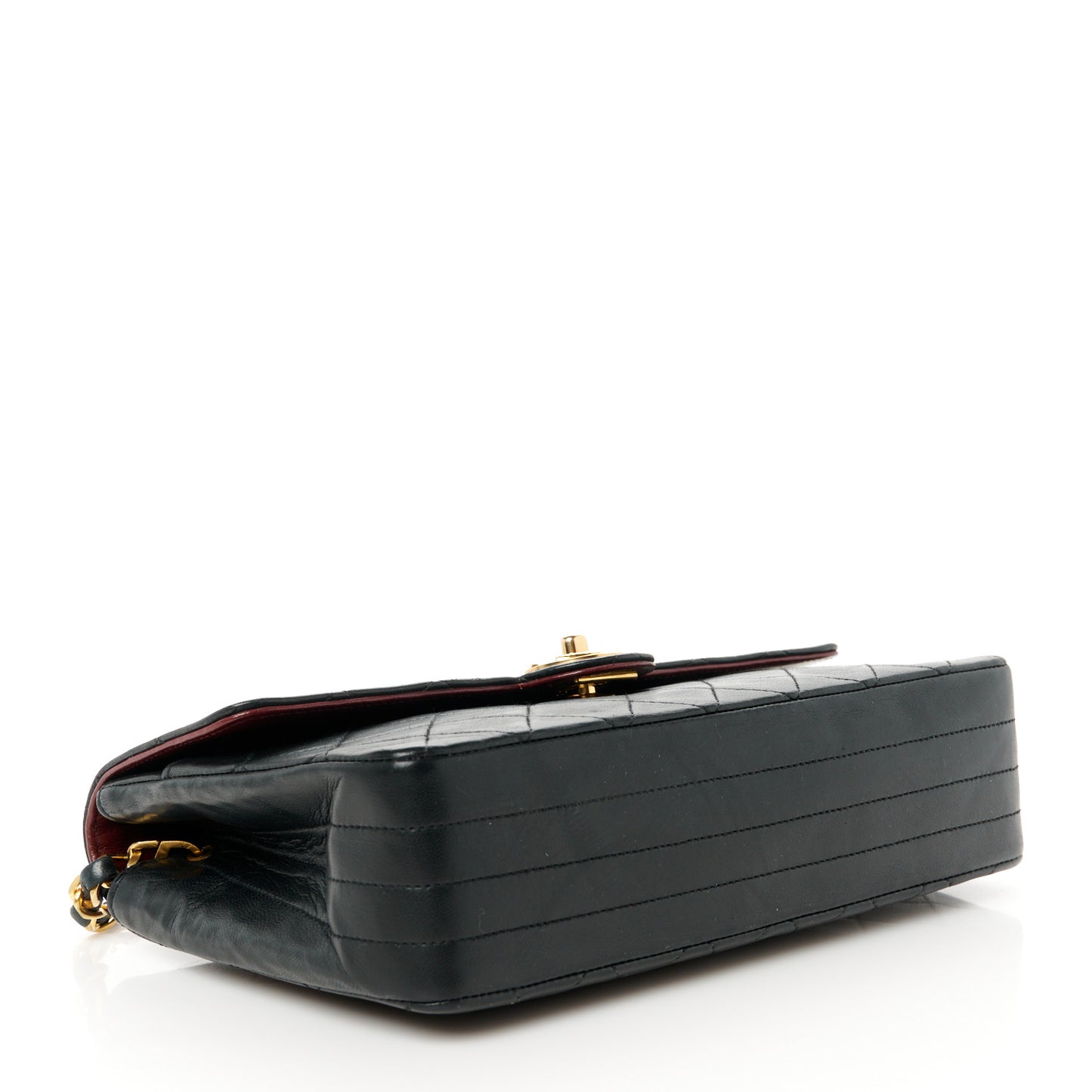 Lambskin Quilted Small Single Flap Bag Black