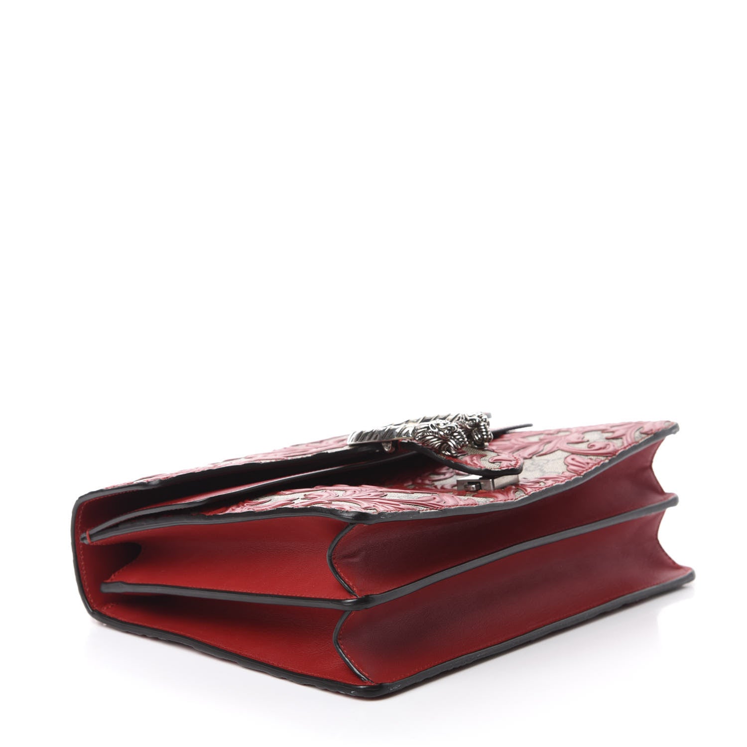 Gucci GG Supreme Monogram Arabesque Medium Dionysus Shoulder Bag Hibiscus Red 4 of 14