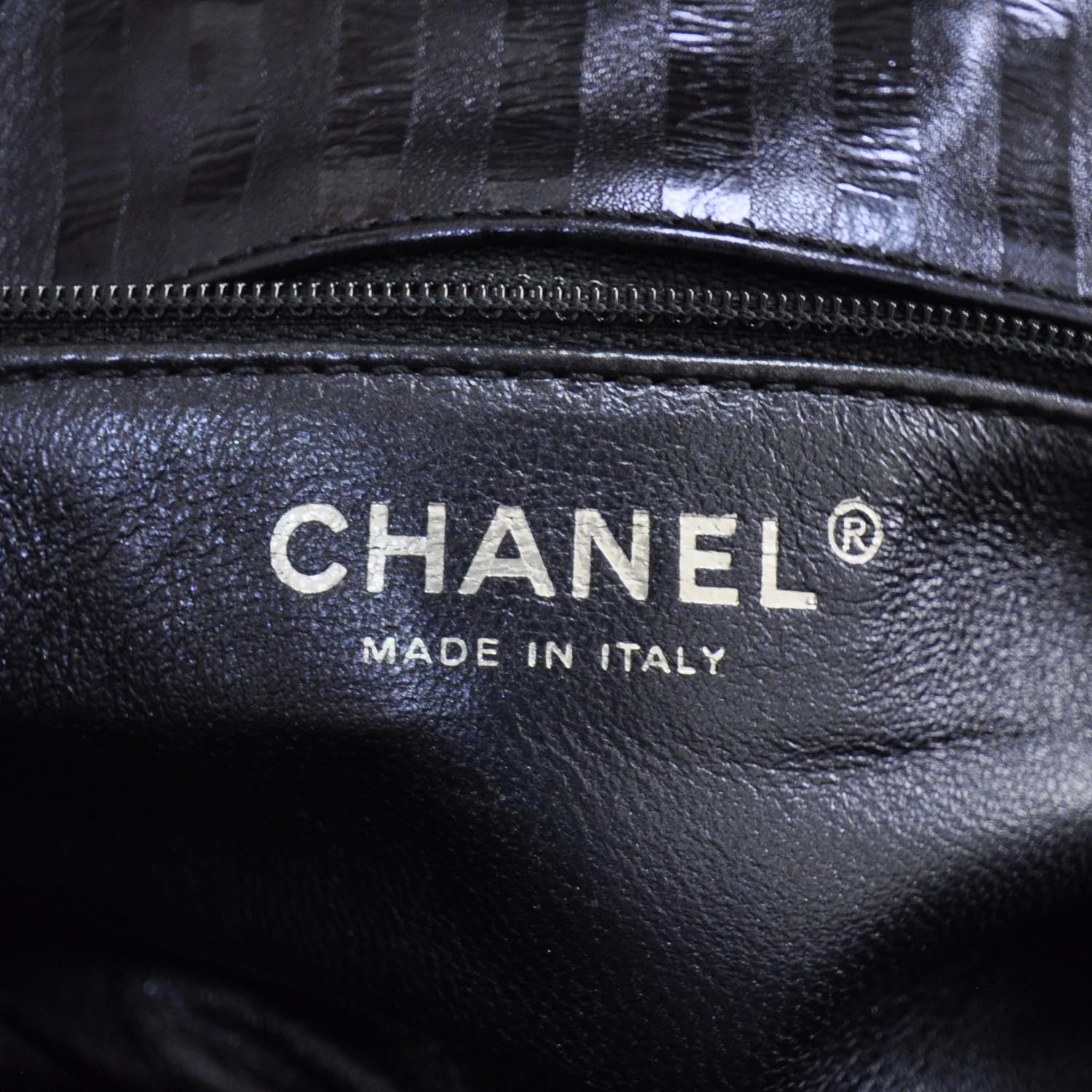 Chanel Striped Accordion Reissue Flap Metallic Blue 8 of 10