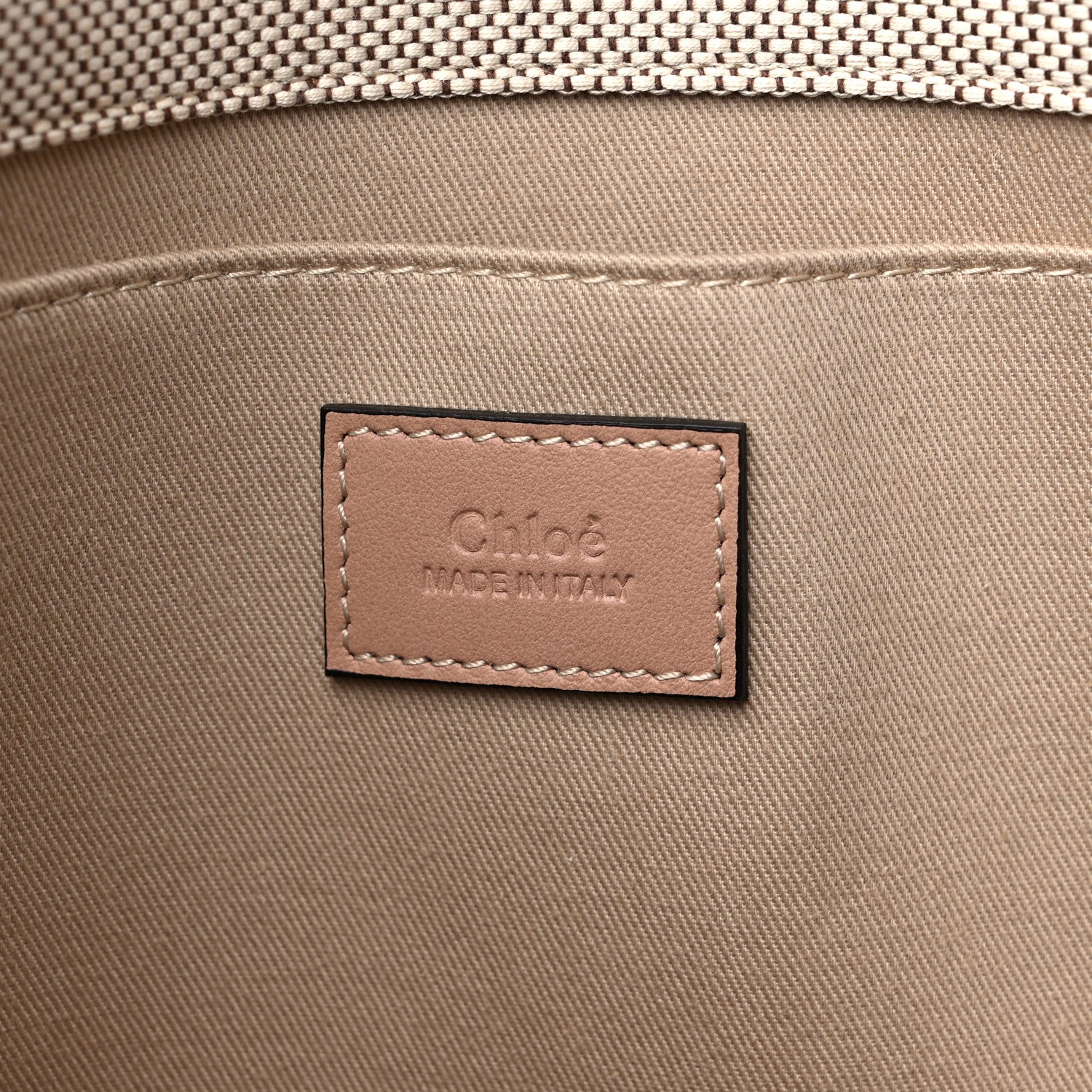 Chloe Cotton Calfskin Medium Woody Ribbon Tote Biscotti Beige 6 of 12