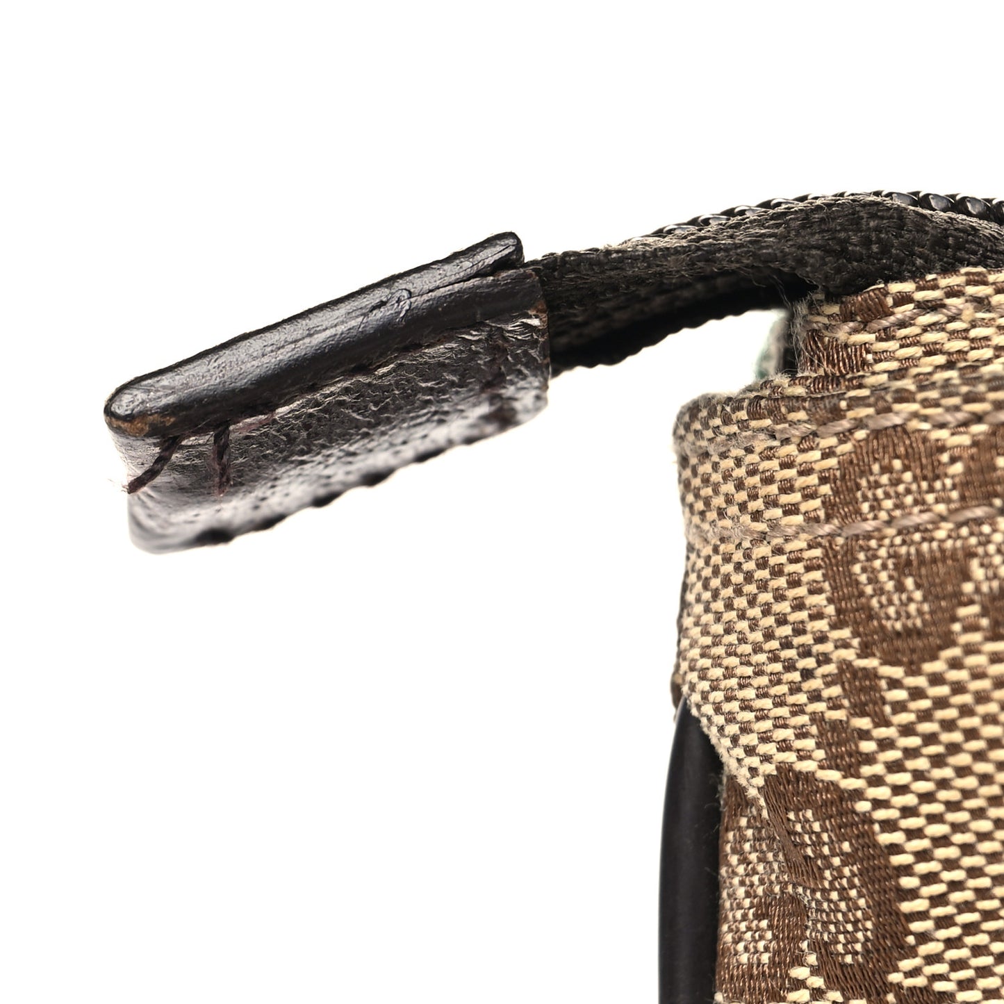 Monogram Web Small Flat Messenger Bag Brown