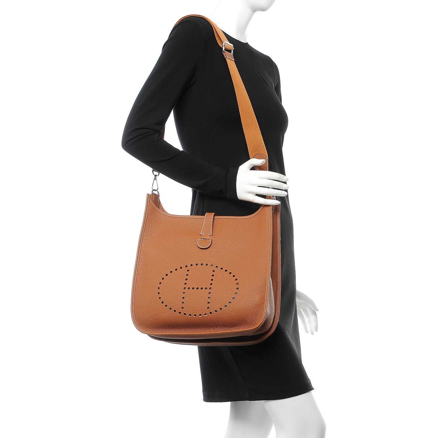 Hermes Taurillon Clemence Evelyne III GM Gold 2 of 8