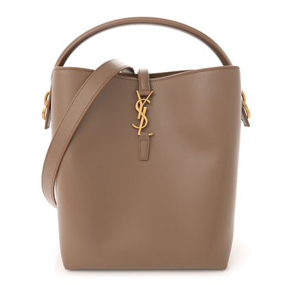 Saint Laurent Shiny Calfskin Le 37 Bucket Bag Dark Cork 1 of 15