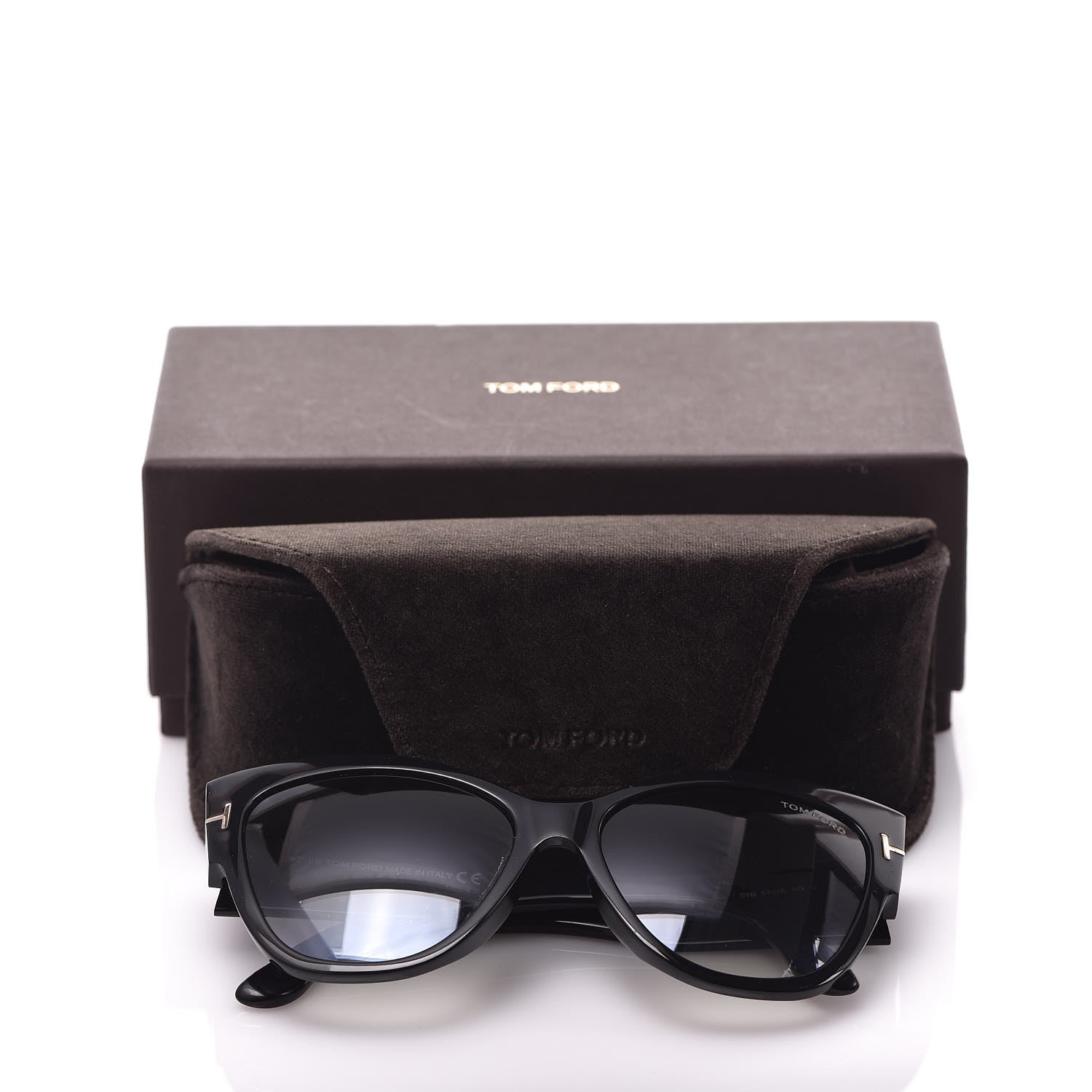 Tom Ford Acetate Anoushka Cat Eye Sunglasses TF371 Black 7 of 7