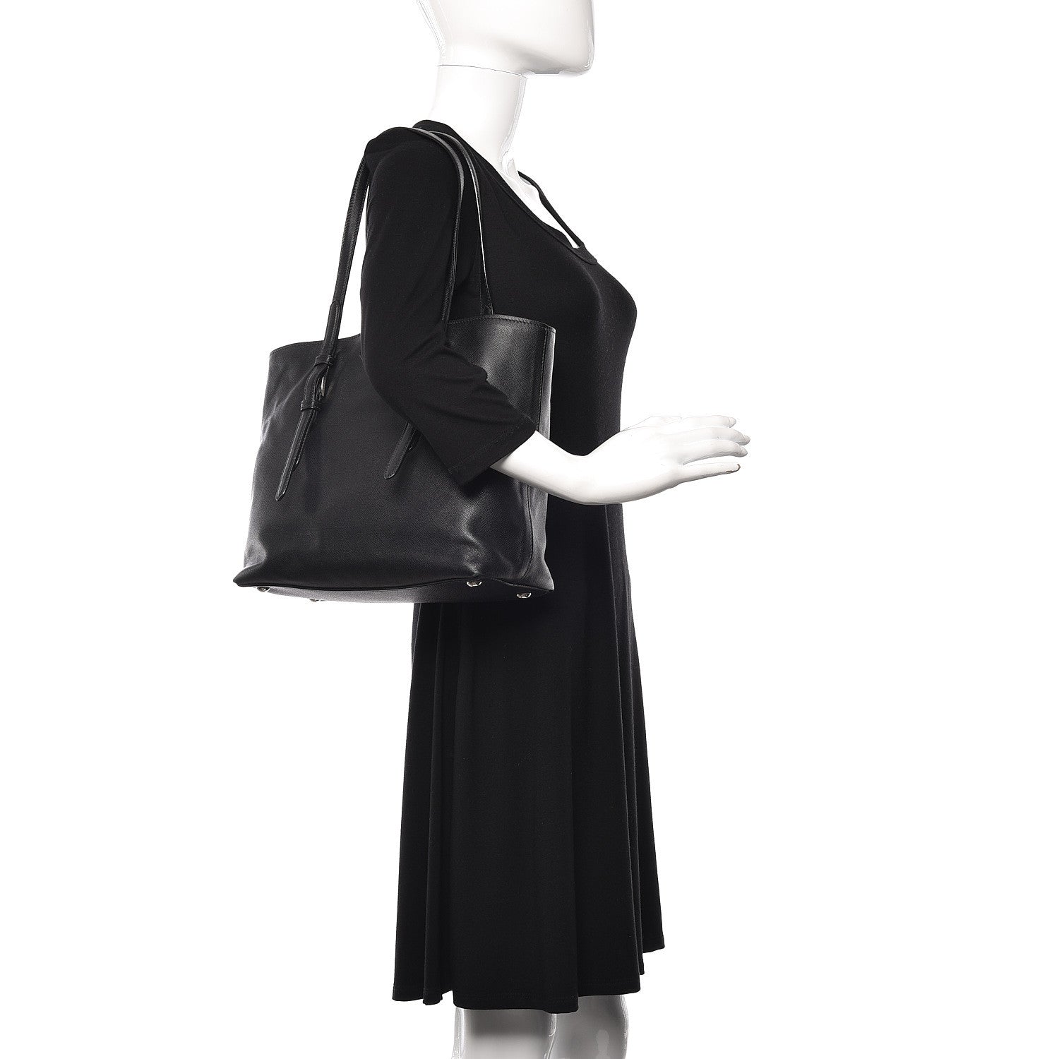 Prada Saffiano Soft Tote Black 2 of 16