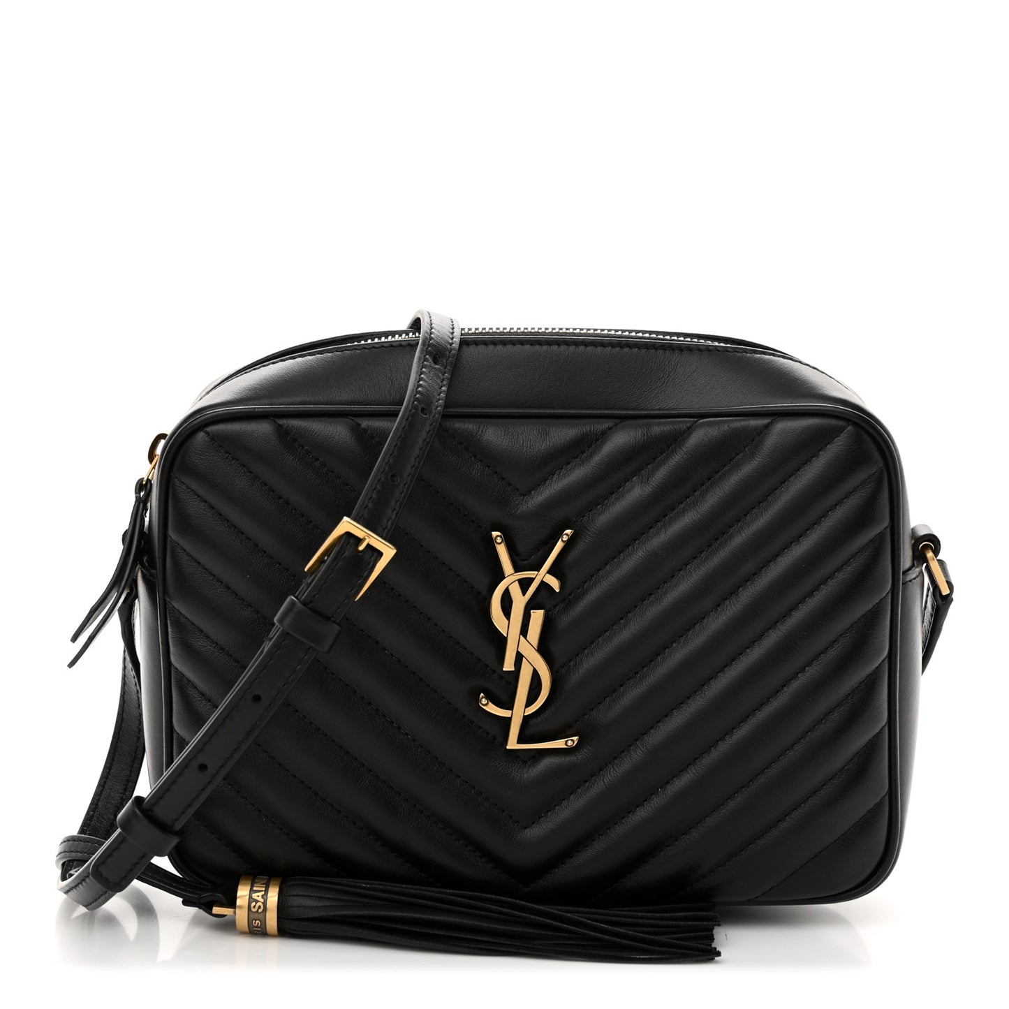 Calfskin Matelasse Monogram Lou Camera Bag Black
