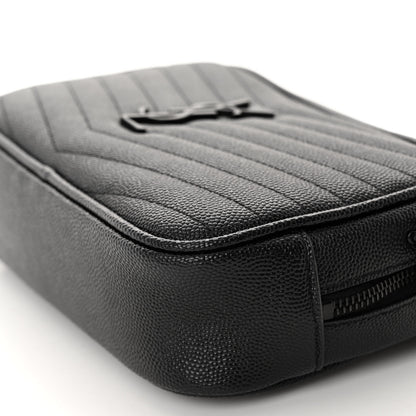 Saint Laurent Grain De Poudre Matelasse Monochrome Monogram Mini Lou Camera Bag Black 9 of 9