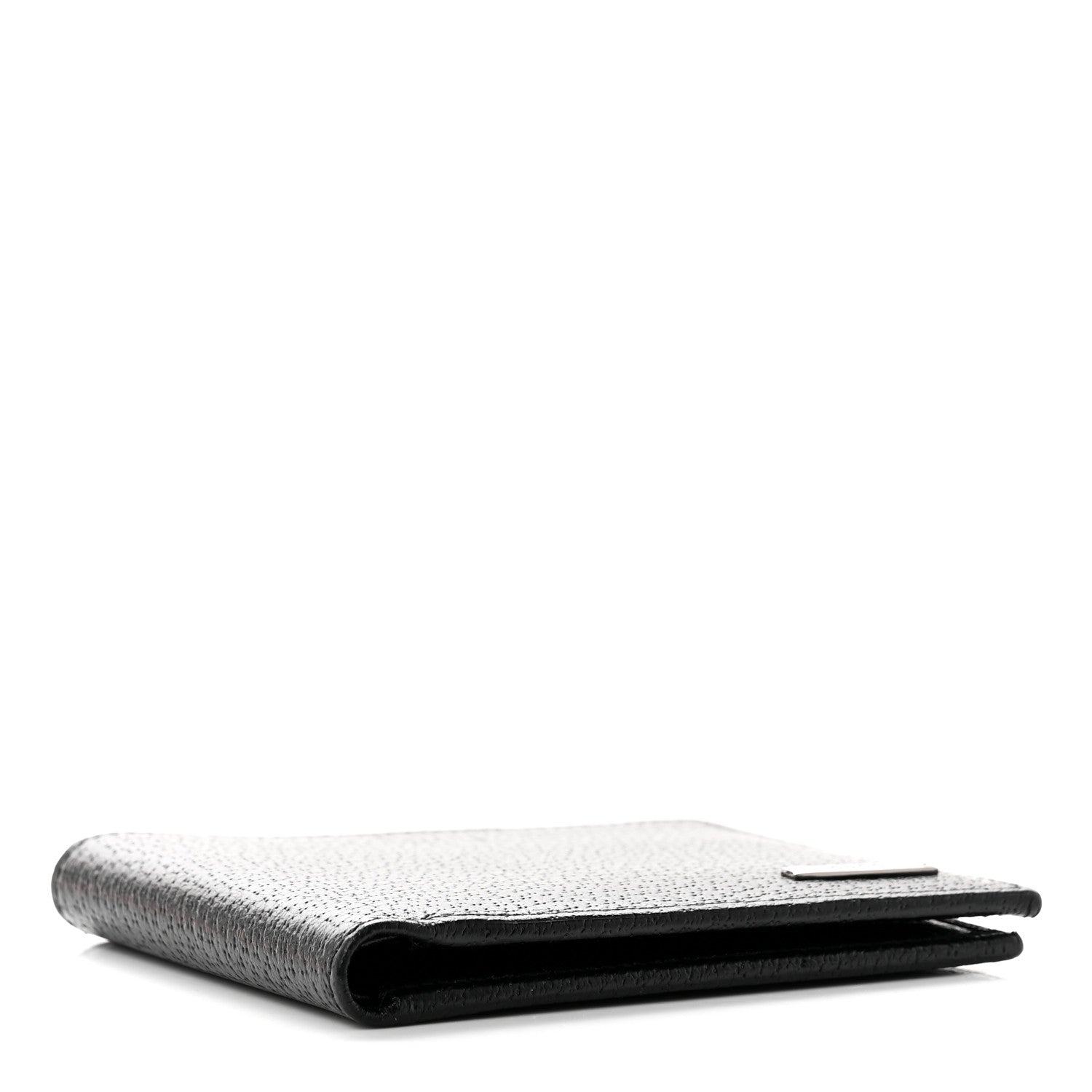 Gucci Calfskin Boar Effect Bi-Fold Wallet Black 4 of 7