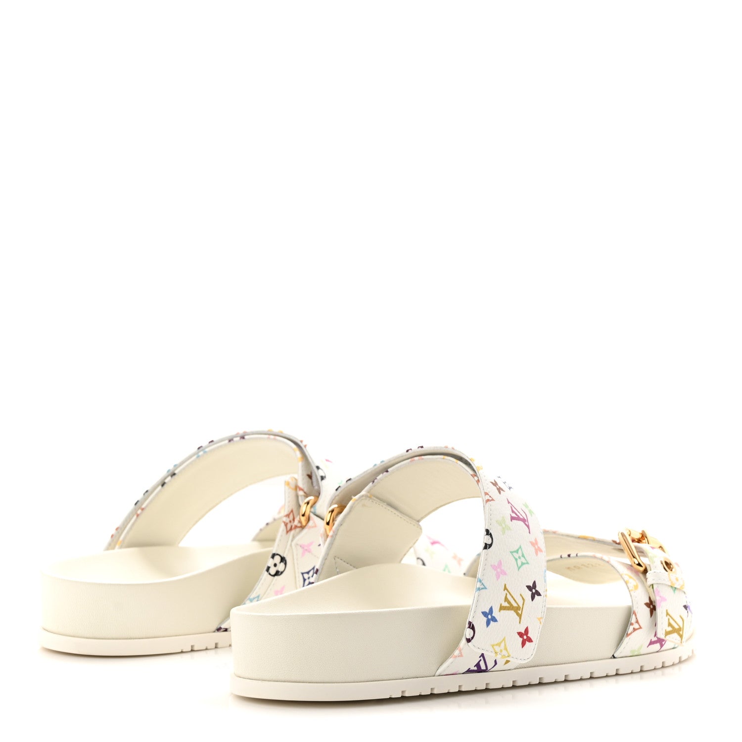 Louis Vuitton LV X TM Monogram Multicolor Bom Dia Comfort Mule Sandals 38.5 White 5 of 10