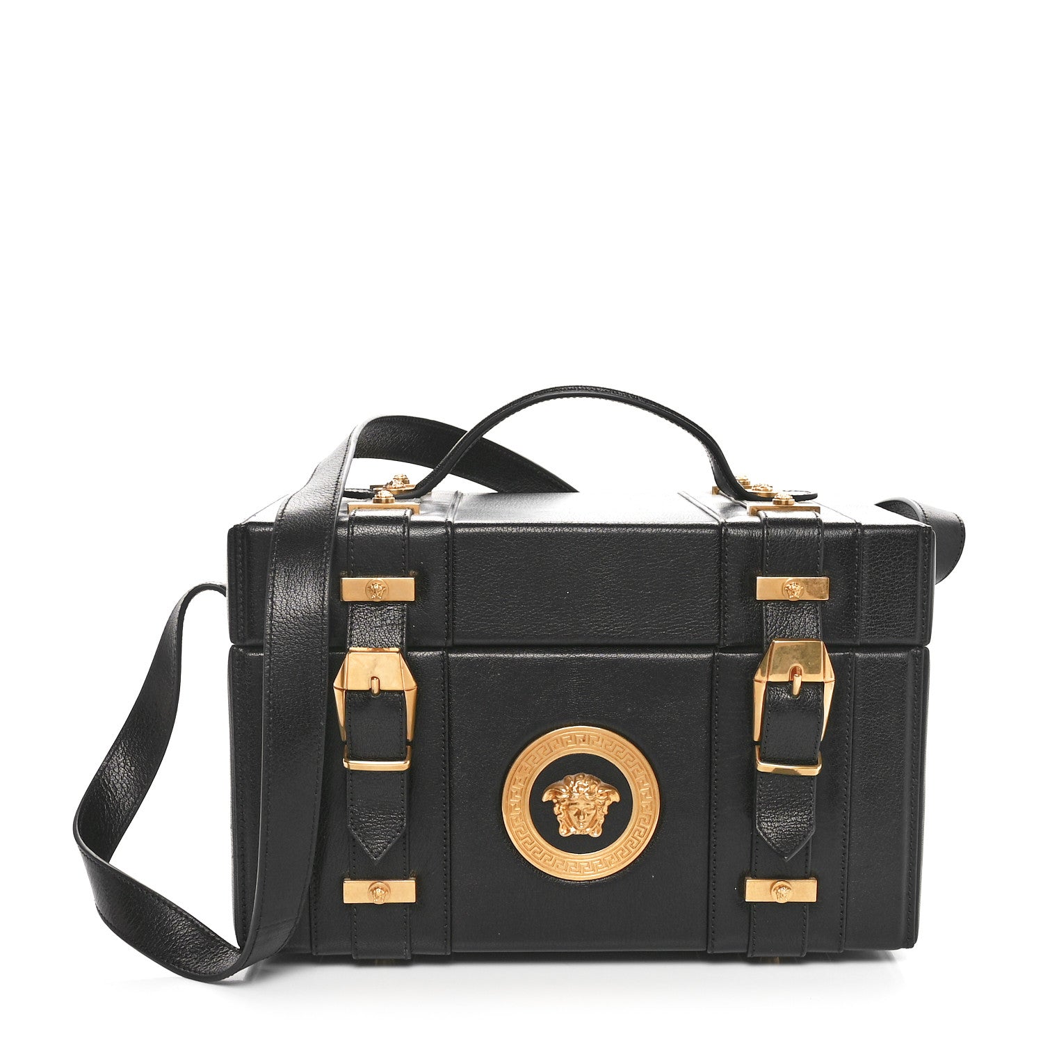 Versace Calfskin Medusa Vanity Train Case Black 1 of 10