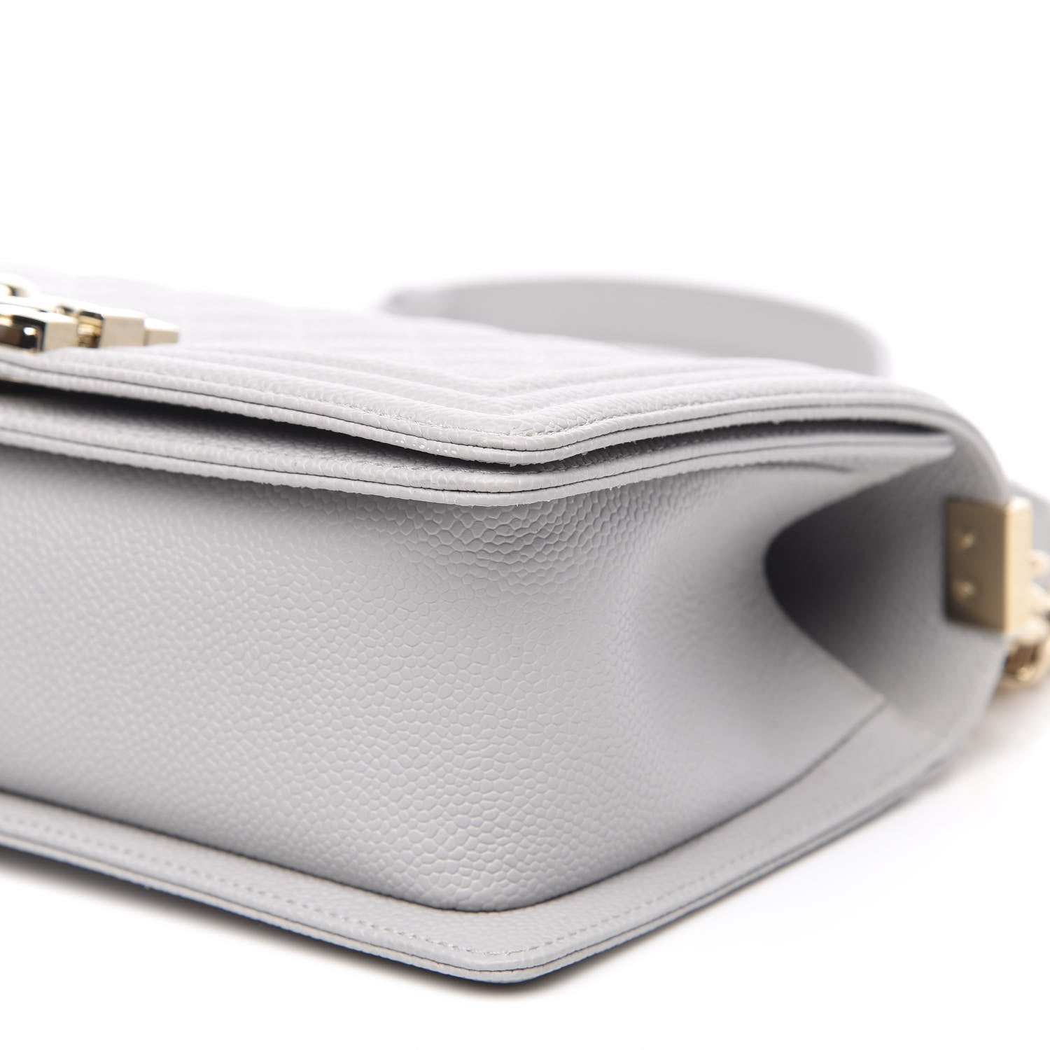 Chanel Caviar Quilted Medium Boy Flap Grey 9 of 10