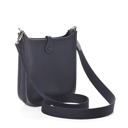Hermes Taurillon Clemence Amazone Evelyne TPM Bleu Nuit Bleu Indigo 3 of 8