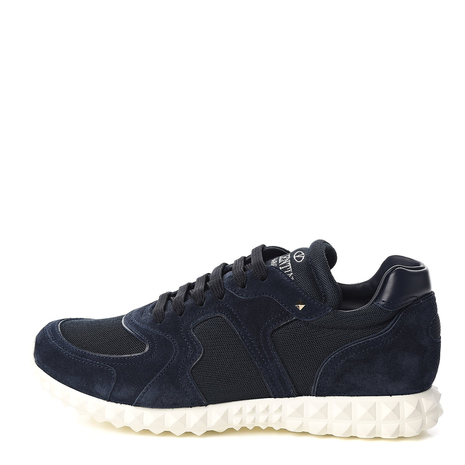 Valentino Garavani Suede Mesh Mens Soul AM Sneakers 40 Marine 1 of 9