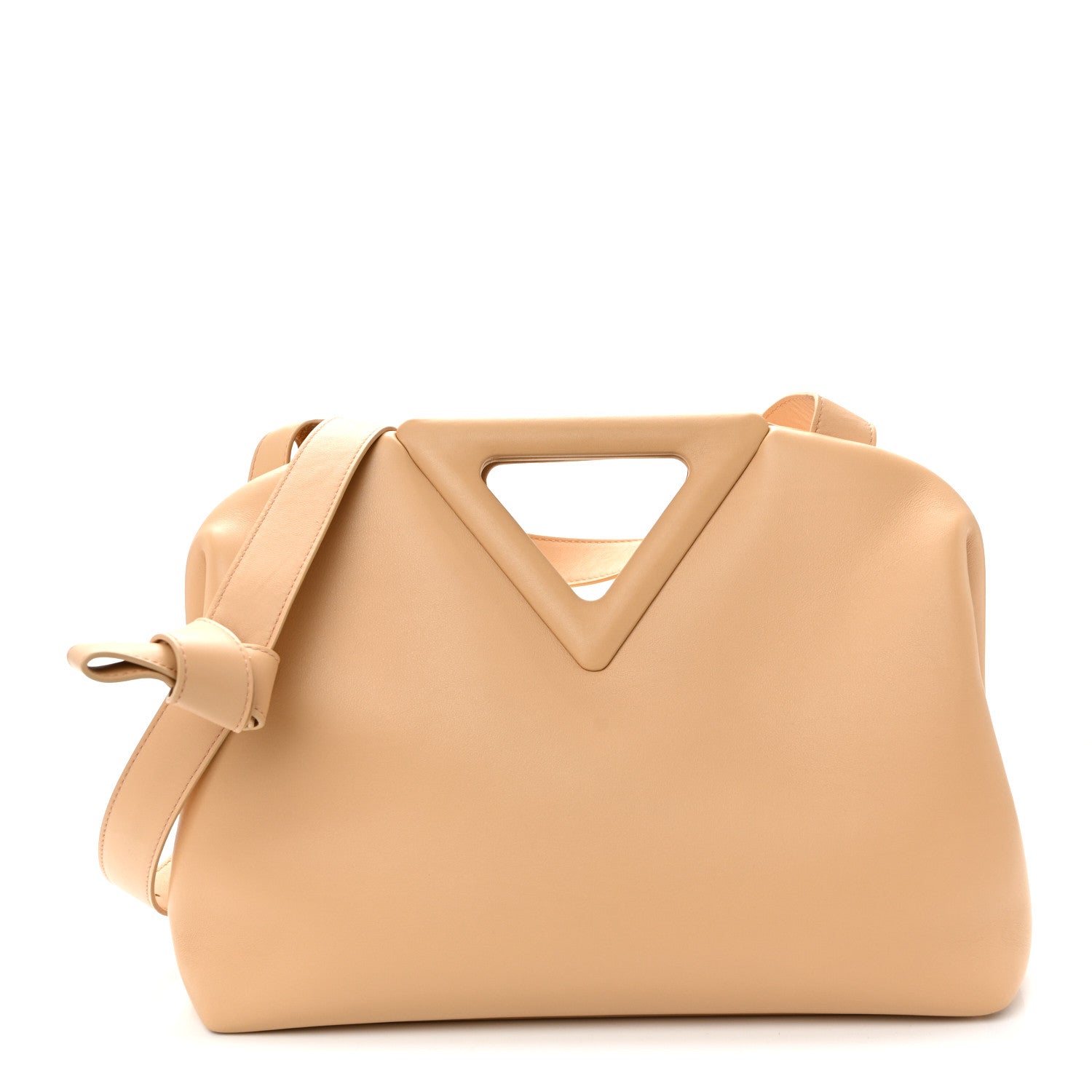 Bottega Veneta Calfskin Medium The Point Triangle Bag Almond 1 of 9