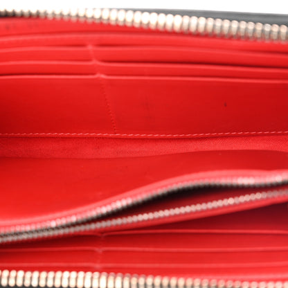 Christian Louboutin Calfskin Panettone Zip Around Wallet Loubi Red Black 5 of 12