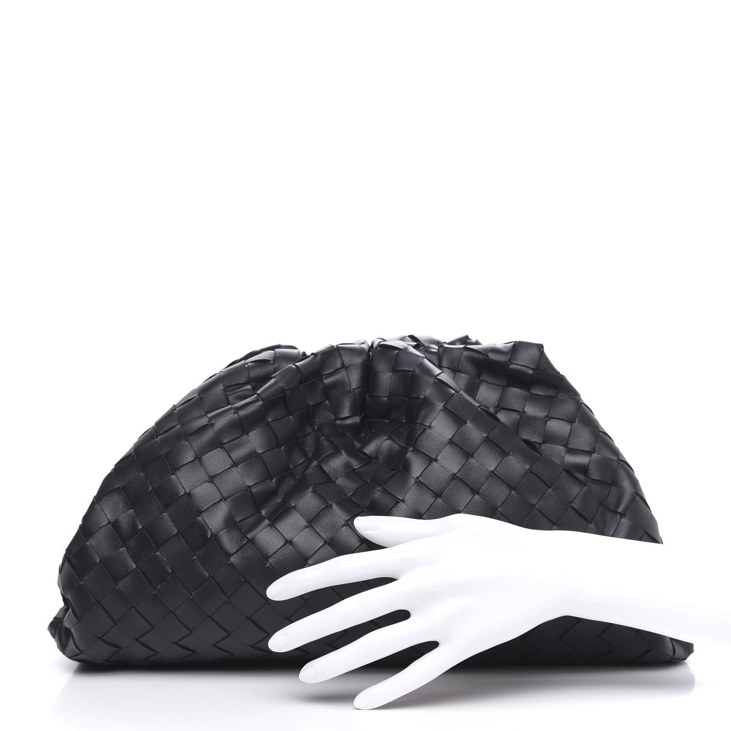 Bottega Veneta Nappa Maxi Intreccio The Pouch Oversized Clutch Black 2 of 10
