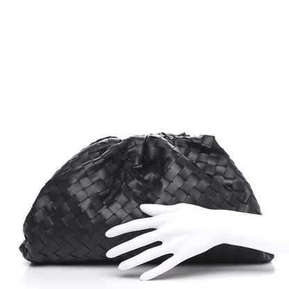 Bottega Veneta Nappa Maxi Intreccio The Pouch Oversized Clutch Black 2 of 10