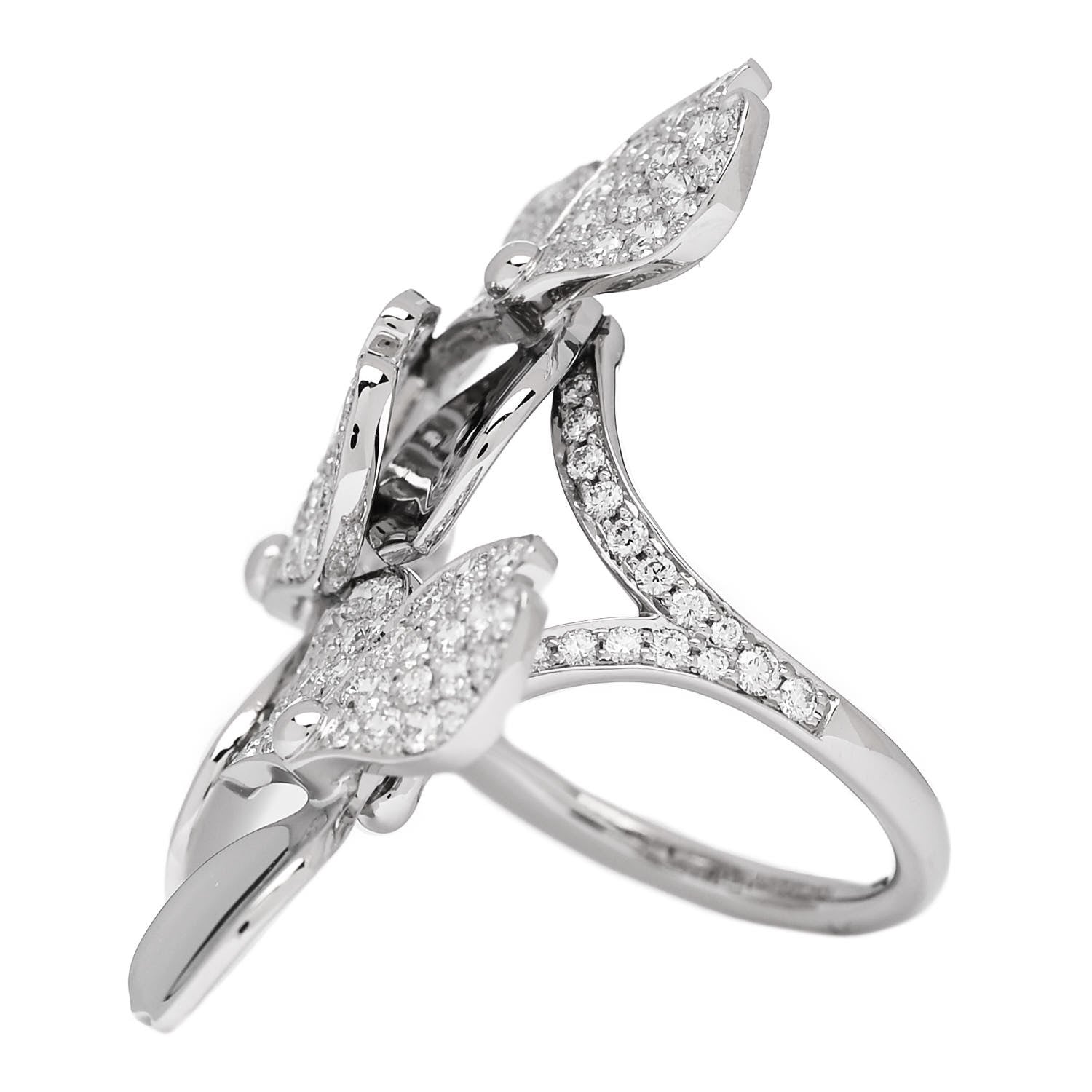 Tiffany Platinum Diamond Paper Flowers Cluster Ring 52 6 3 of 7