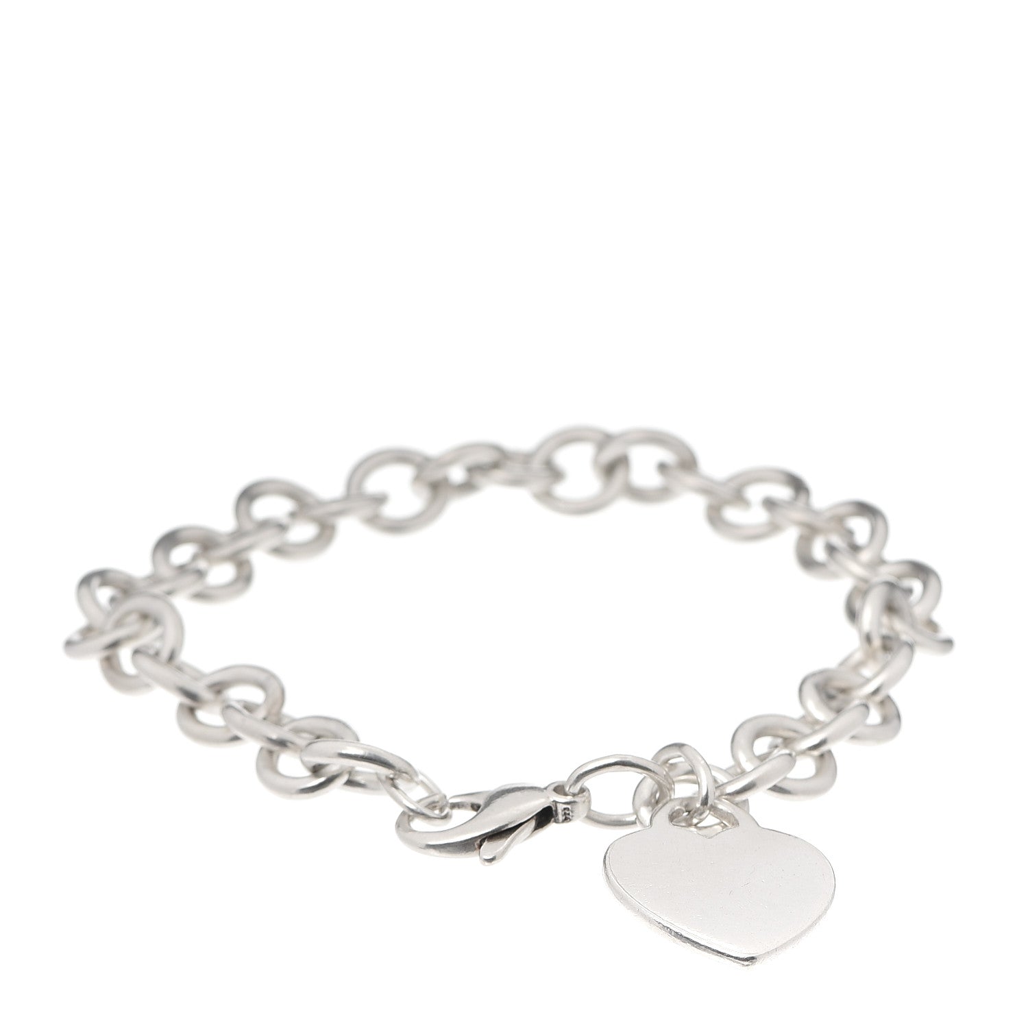 Tiffany Sterling Silver Heart Tag Charm Bracelet 1 of 4