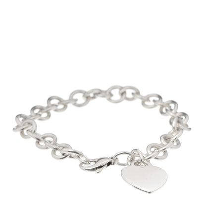 Tiffany Sterling Silver Heart Tag Charm Bracelet 1 of 4