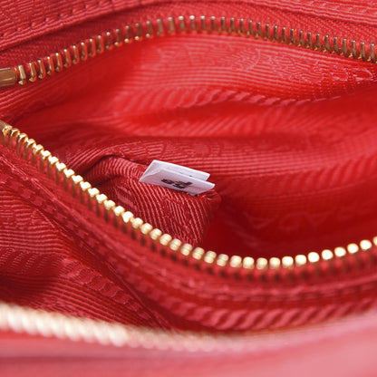 Prada Tessuto Nylon Saffiano Small Crossbody Rosso 7 of 15