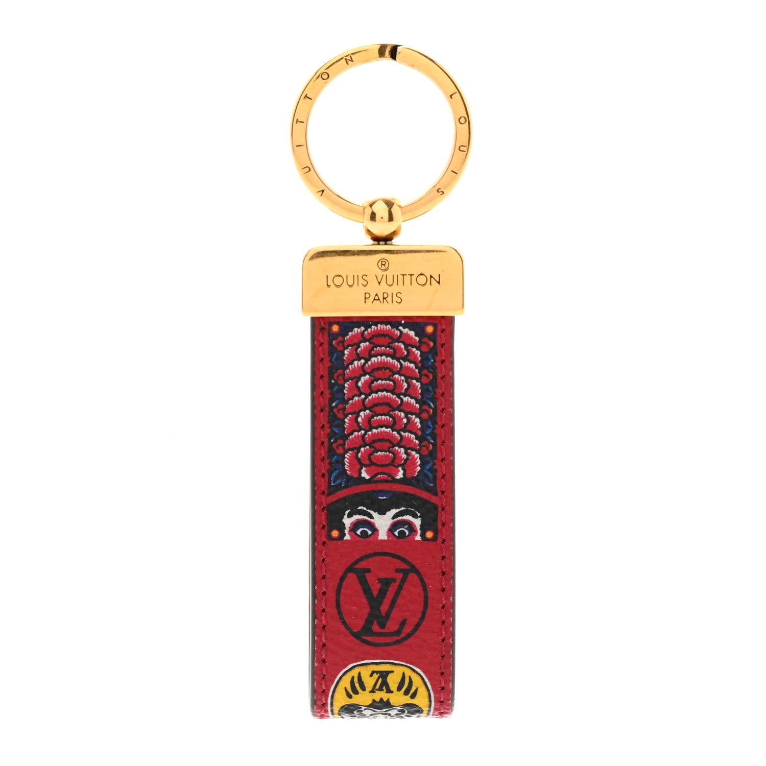 Louis Vuitton Monogram Illustre Kabuki Dragonne Key Ring 1 of 3