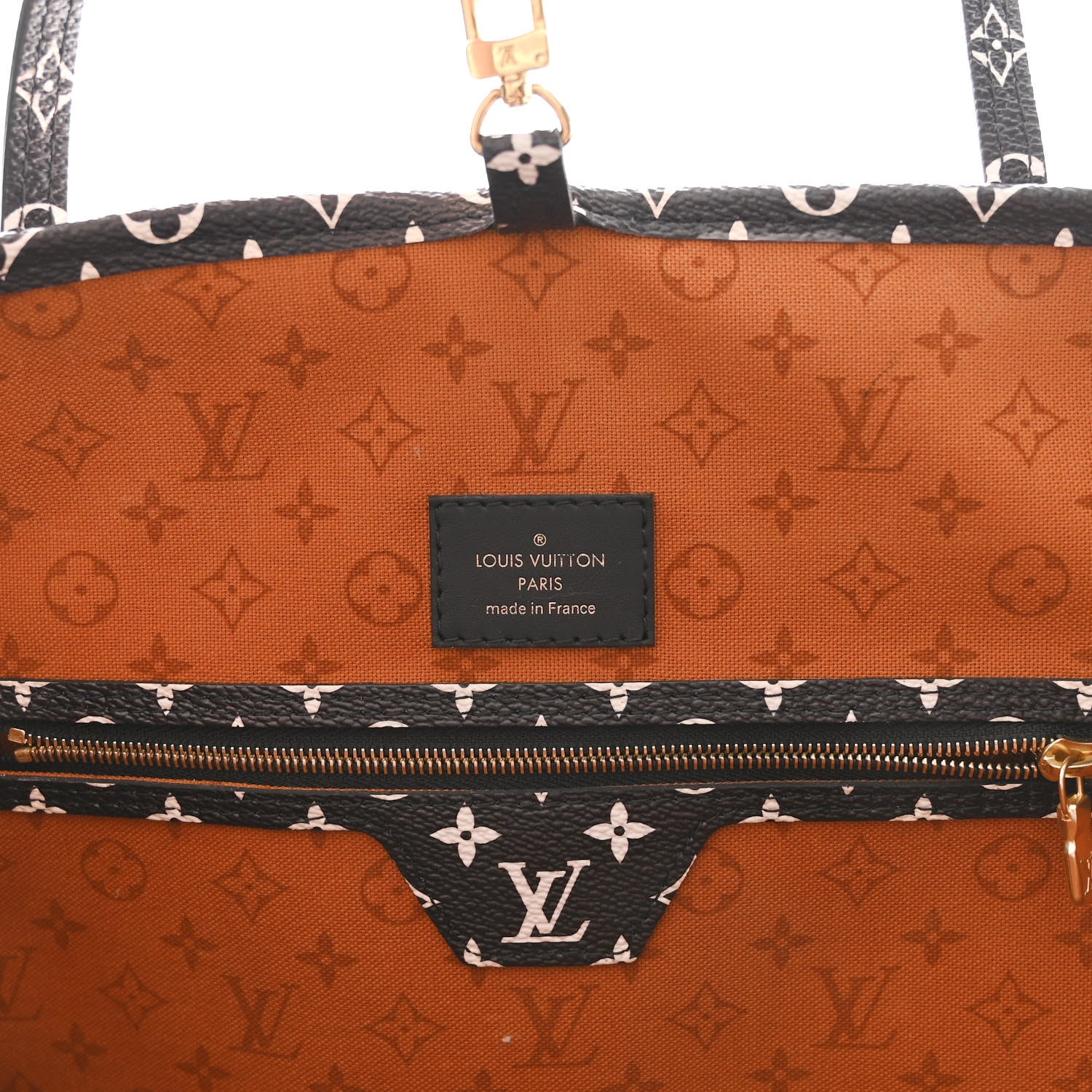 Louis Vuitton Monogram Giant Crafty Neverfull MM Creme Caramel 7 of 10