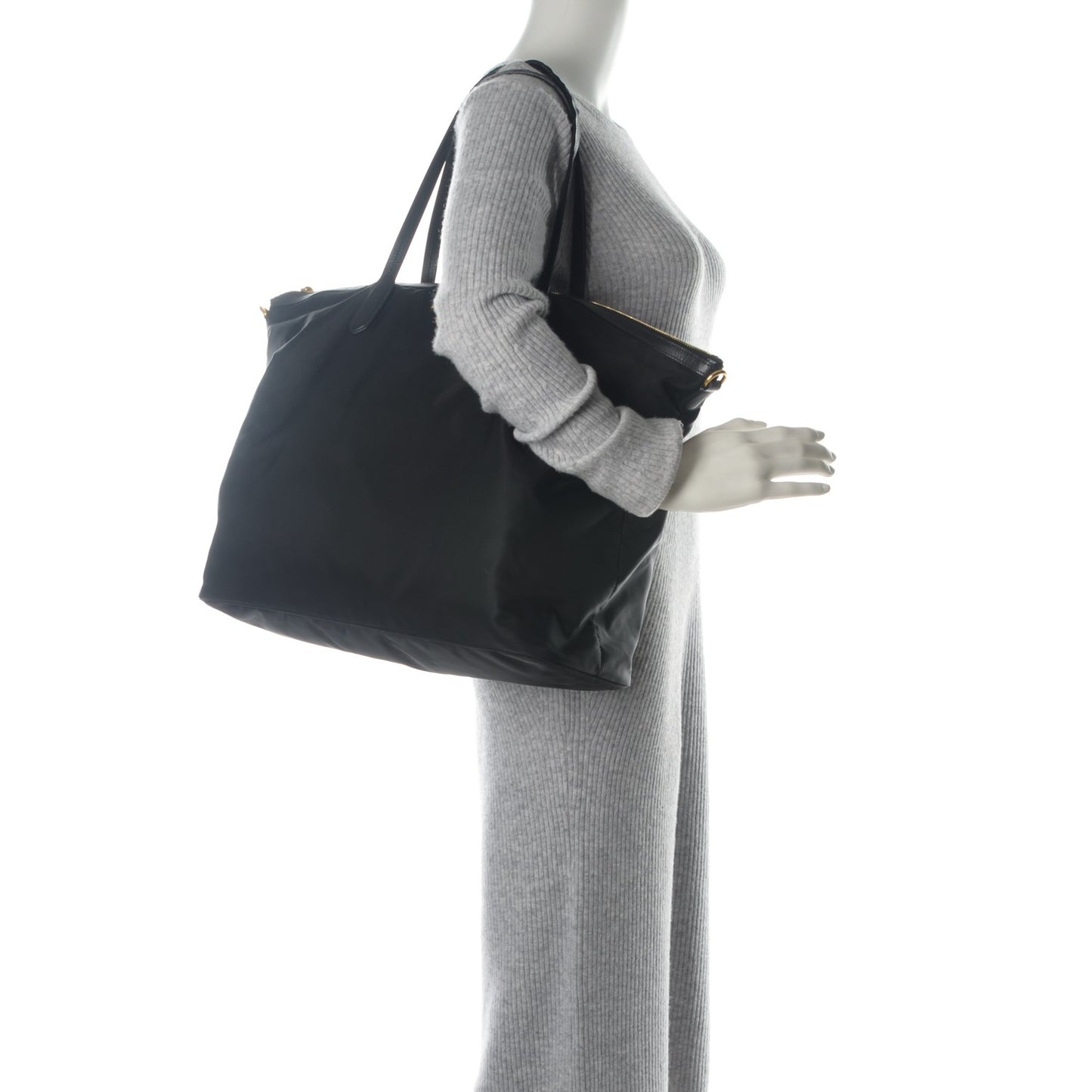 Tessuto Nylon Saffiano Tote Nero Black