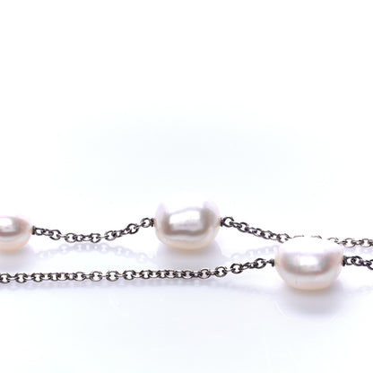Tiffany Sterling Silver Elsa Peretti Pearls by the Yard Sprinkle Necklace 5 of 7
