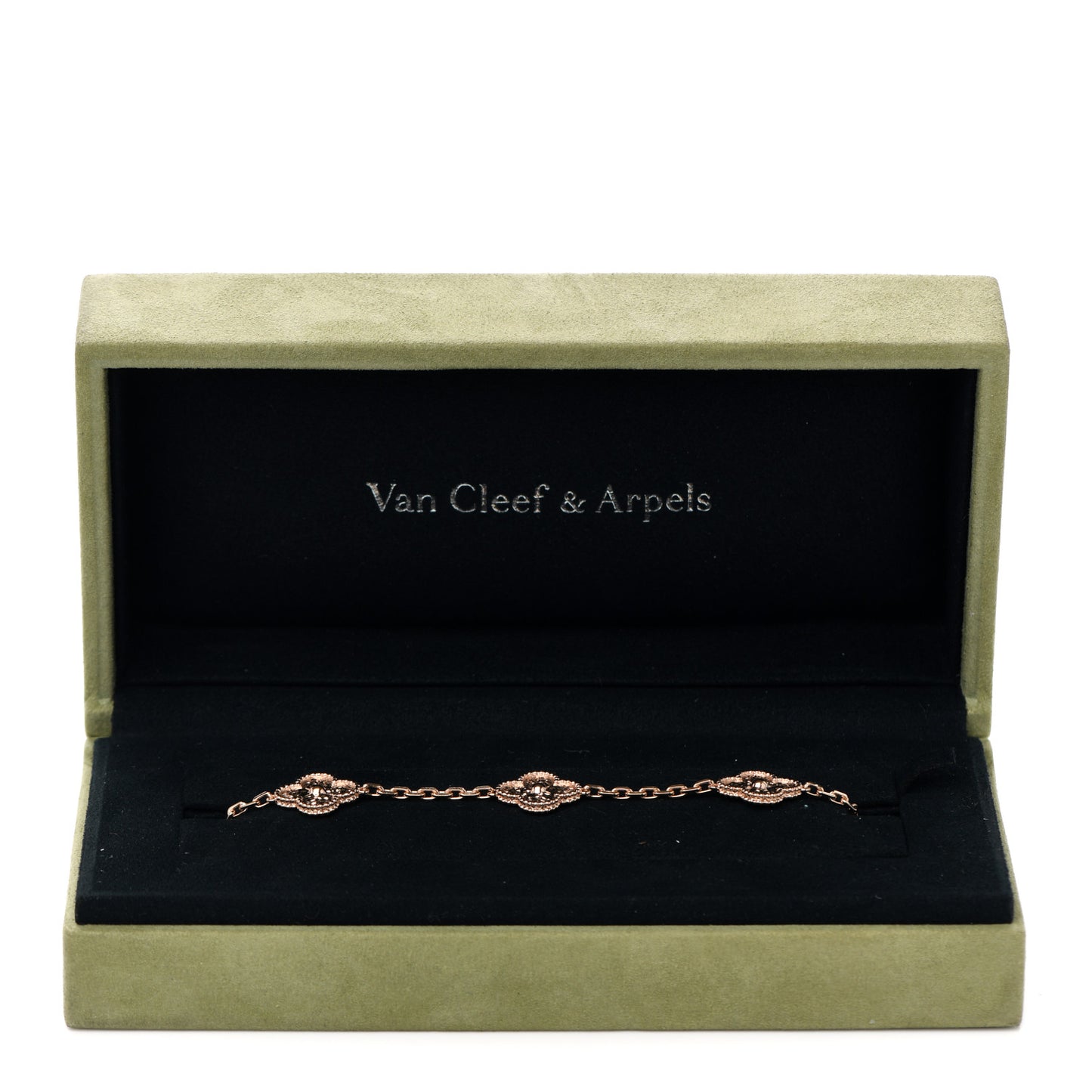 18K Rose Gold 5 Motifs Vintage Alhambra Bracelet