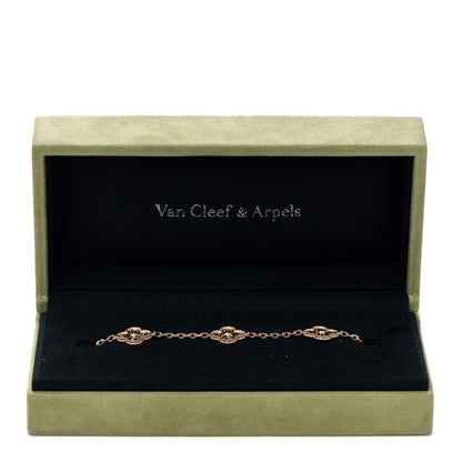 Van Cleef & Arpels 18K Rose Gold 5 Motifs Vintage Alhambra Bracelet 7 of 7